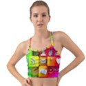 Colorful 3d Social Media Mini Tank Bikini Top View1