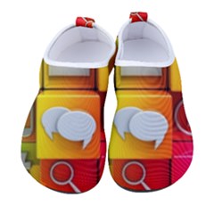 Colorful 3d Social Media Men s Sock-style Water Shoes by Ket1n9