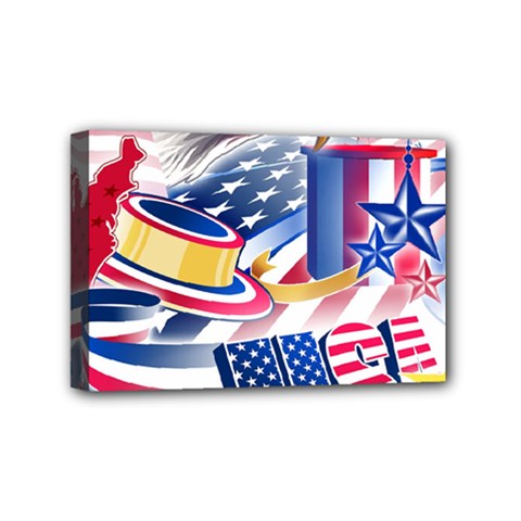 United States Of America Usa  Images Independence Day Mini Canvas 6  X 4  (stretched) by Ket1n9