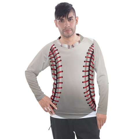 Baseball Men s Pique Long Sleeve T-shirt by Ket1n9