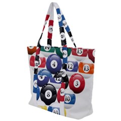 Racked Billiard Pool Balls Zip Up Canvas Bag by Ket1n9