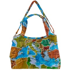 World Map Double Compartment Shoulder Bag by Ket1n9