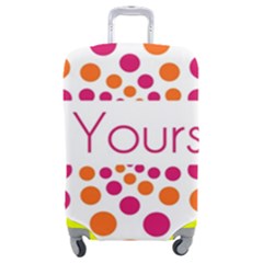 Be Yourself Pink Orange Dots Circular Luggage Cover (medium) by Ket1n9