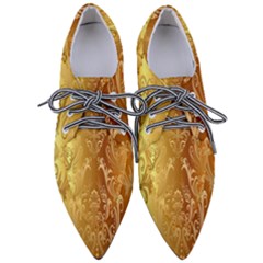 Golden Pattern Vintage Gradient Vector Pointed Oxford Shoes by Ket1n9