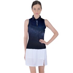 Cosmos-dark-hd-wallpaper-milky-way Women s Sleeveless Polo T-shirt by Ket1n9