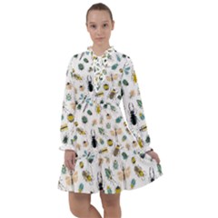 Insect Animal Pattern All Frills Chiffon Dress by Ket1n9