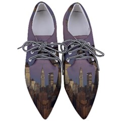 Skyline-city-manhattan-new-york Pointed Oxford Shoes by Ket1n9