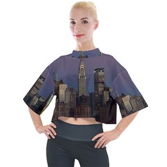 Skyline-city-manhattan-new-york Mock Neck T-shirt by Ket1n9