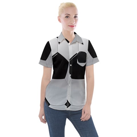 Soccer Ball Women s Short Sleeve Pocket Shirt by Ket1n9