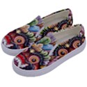 Wood Sculpture Bali Logo Kids  Canvas Slip Ons View2