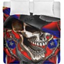 Confederate Flag Usa America United States Csa Civil War Rebel Dixie Military Poster Skull Duvet Cover Double Side (King Size) View1