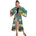 Snakes And Ladders Maxi Kimono View1