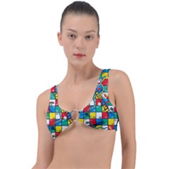 Snakes And Ladders Ring Detail Bikini Top by Ket1n9