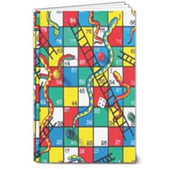 Snakes And Ladders 8  X 10  Hardcover Notebook by Ket1n9