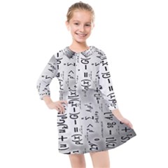 Science Formulas Kids  Quarter Sleeve Shirt Dress by Ket1n9