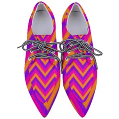 Chevron Pointed Oxford Shoes by Ket1n9