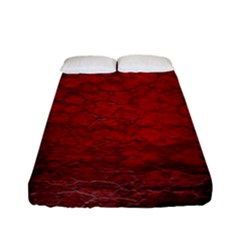 Red-grunge-texture-black-gradient Fitted Sheet (full/ Double Size) by Ket1n9