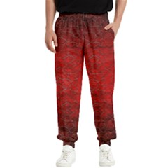 Red-grunge-texture-black-gradient Men s Elastic Waist Pants by Ket1n9