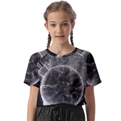 Space-universe-earth-rocket Kids  Basic T-shirt by Ket1n9