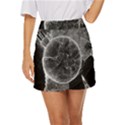 Space-universe-earth-rocket Mini Front Wrap Skirt View1