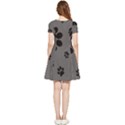 Dog-foodprint Paw Prints Seamless Background And Pattern Inside Out Cap Sleeve Dress View4
