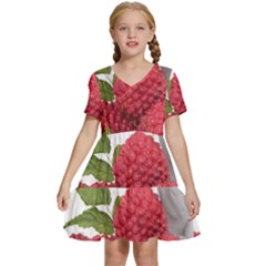 Fruit-healthy-vitamin-vegan Kids  Short Sleeve Tiered Mini Dress by Ket1n9