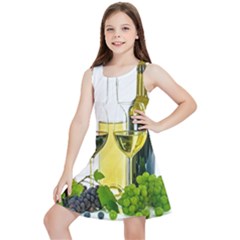 White-wine-red-wine-the-bottle Kids  Lightweight Sleeveless Dress by Ket1n9