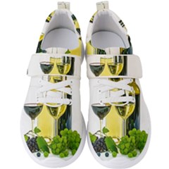 White-wine-red-wine-the-bottle Men s Velcro Strap Shoes by Ket1n9