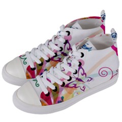 Butterfly Vector Art Women s Mid-top Canvas Sneakers by Ket1n9