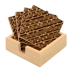 Christmas Paper Star Texture Bamboo Coaster Set by Ket1n9