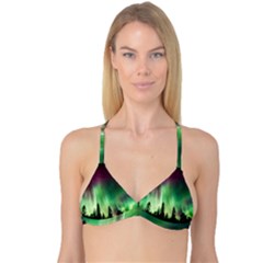 Aurora-borealis-northern-lights Reversible Tri Bikini Top by Ket1n9