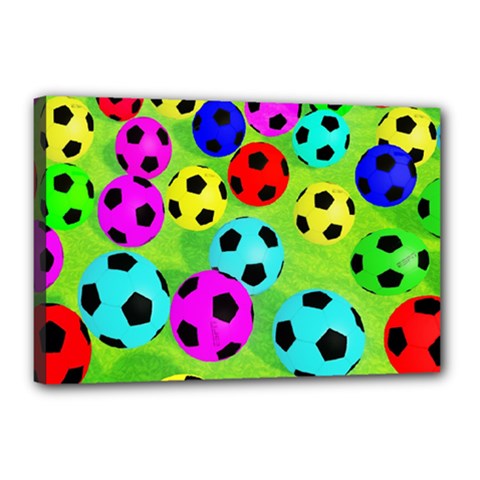 Balls Colors Canvas 18  X 12  (stretched) by Ket1n9