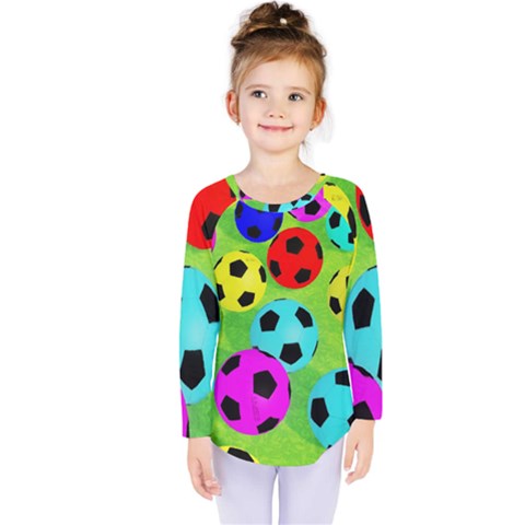 Balls Colors Kids  Long Sleeve T-shirt by Ket1n9