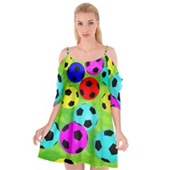 Balls Colors Cutout Spaghetti Strap Chiffon Dress by Ket1n9