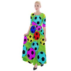 Balls Colors Half Sleeves Maxi Dress by Ket1n9