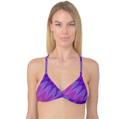 Purple-star-sun-sunshine-fractal Reversible Tri Bikini Top by Ket1n9