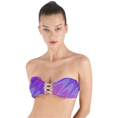 Purple-star-sun-sunshine-fractal Twist Bandeau Bikini Top by Ket1n9