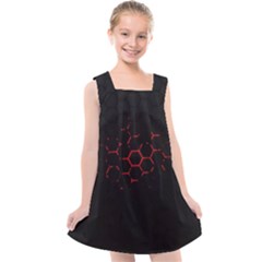 Abstract Pattern Honeycomb Kids  Cross Back Dress by Ket1n9