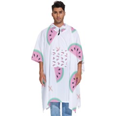 Watermelon Wallpapers  Creative Illustration And Patterns Men s Hooded Rain Ponchos by Ket1n9