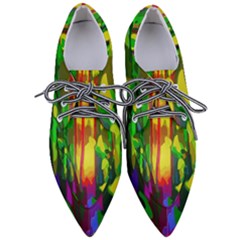 Abstract-vibrant-colour-botany Pointed Oxford Shoes by Ket1n9