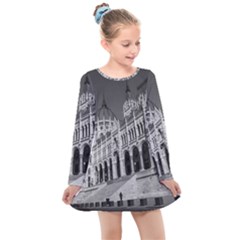 Architecture-parliament-landmark Kids  Long Sleeve Dress by Ket1n9