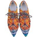 Tie Dye Peace Sign Pointed Oxford Shoes View1