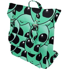 Art Alien Pattern Buckle Up Backpack by Ket1n9