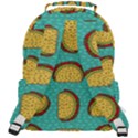 Taco-drawing-background-mexican-fast-food-pattern Rounded Multi Pocket Backpack View3