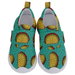 Taco-drawing-background-mexican-fast-food-pattern Kids  Velcro No Lace Shoes by Ket1n9