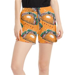 Seamless-pattern-with-taco Women s Runner Shorts by Ket1n9