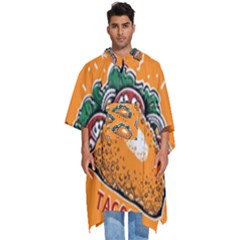 Seamless-pattern-with-taco Men s Hooded Rain Ponchos by Ket1n9