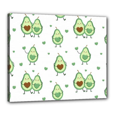 Cute-seamless-pattern-with-avocado-lovers Canvas 24  X 20  (stretched) by Ket1n9