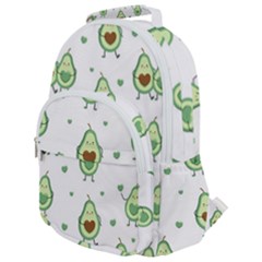 Cute-seamless-pattern-with-avocado-lovers Rounded Multi Pocket Backpack by Ket1n9