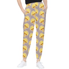 Yellow-mushroom-pattern Women s Tapered Pants by Ket1n9